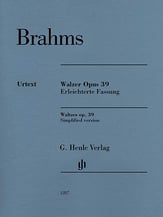 Waltzes, Op. 39 piano sheet music cover